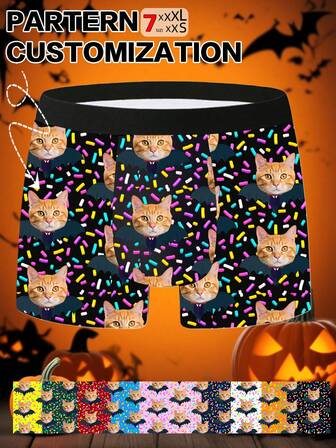 1 pieza Ropa interior personalizada y linda para mascotas, agrega tus propias fotos para diseñar tu propia ropa interior, la ropa interior cómoda es el mejor regalo para tu novio, esposo, papá, regalo del Día de San Valentín, regalo de cumpleaños.