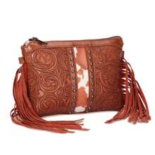 1 szt. Bohemian damska mała torba na ramię typu crossbody, torba weekendowa. Western Wallet Fashion Leisure Bag, grawerowana torba z PU. Nadaje się na imprezy i dojazdy do pracy, doskonały prezent