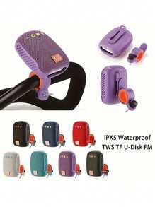 T&G Altavoz portátil con clip T&G TG392, resistente al agua IPX4, graves potentes, adecuado para ciclismo, con salida de audio para tarjeta/USB y excelente calidad de graves para tu disfrute