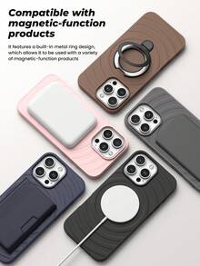 Ốp lưng màu đen cho iPhone IP 16 Pro Max, ốp da gợn sóng 3D cho IP 16 Pro Max, tương thích với Redmi 15C/14C/Note 14 Pro/Note 15. Chống rơi vỡ, hỗ trợ sạc không dây. - màu đen - Xem 7