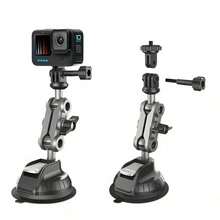 Giá đỡ xe hơi có đế hút mạnh LRBH dành cho Insta360 X4 X3 X2, Giá đỡ tháo lắp nhanh trên bảng điều khiển cho Pocket 3 12 11 10 9 8 Action 4 3 Phụ kiện Android - màu đen - Xem 2