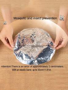 1/10/20/30/50 szt. Aluminiowe osłonki izolacyjne na stół kuchenny i jadalny - wielokrotnego użytku, termoizolacyjne osłonki na żywność na pikniki, kemping i do użytku domowego, osłona na podgrzewacz do żywności na kempingu | Folia spożywcza | Wielokrotnego użytku osłonka na żywność, folia spożywcza, organizery do lodówki, przechowywanie