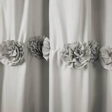 Lush Decor Darla Shower Curtain Blush 72X72 Halloween-Fall Decor-Room Decor - Light Gray - 查看 4