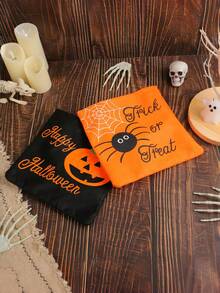 Halloween Pumpkin Tote Bag, Cloth Gift Bag For Halloween Products, Trick Or Treat Candy Bag