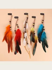 1 pieza Pinza/pasador de pelo con pluma larga, accesorio de pelo con pluma, joyería, pinzas de garra, ganchos para el cabello, pinzas para el cabello, pasador de pelo, barretas para el cabello