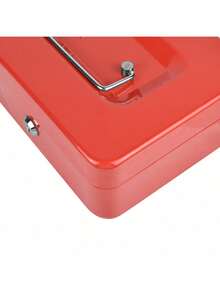 HALMAN Caja Registradora, Caja para Dinero de Negocio con Llaves(20x 16 x 9 Cm/7.9*6.3*3.5in), Caja fuerte de dinero de gran tamaño con bandeja, 2 llaves, cajón y cerradura, caja de segurida para oficina y negocios, caja de ahorro, material de metal,, Caja Registradora, Caja de Efectivo Portable para Guardar, caja con cerradura,Caja Registradora, Caja para Dinero de Negocio con Llaves,Caja Registradora de Segurida con,Caja Fuerte para Dinero Metálica con Cerradura y  Llaves ,Caja Dinero Fuerte Segurida,cash Box Metálica Mate Mediana,cajón y cerradura, caja de segurida para oficina y negocios, caja de ahorro, material de metal, caja con cerradura, regalo de regreso a la escuela,  Caja de Efectivo Portable para Guardar Joyas, Relojes, Billetes, Monedas - Rojo - Ver 6