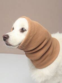 A Polyester Striped Thin Breathable Pet Dog Accessory Elastic Ear Protection Head Cover