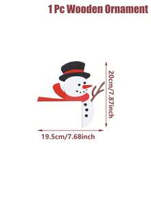 1 pieza Decoración de marco de puerta de madera de Navidad, Decoraciones de marco de puerta con diseño de muñeco de nieve de Navidad, Decoraciones de Navidad para el hogar 2025, Regalos de Navidad, Decoraciones de puerta de Navidad, Regalos de Año Nuevo 2026, Decoración para vacaciones y días festivos, Decoración versátil para habitaciones, Decoración diaria para marcos de puertas