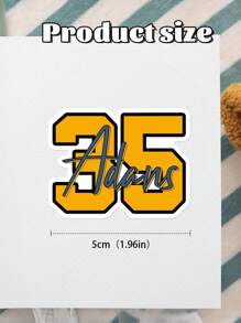 Customized Baseball/Softball Helmet/Bat Stickers, Personalized With Name And Number, Waterproof Vinyl Material, Suitable For Laptops, Phones, Gift Bags, Etc. Also Available: Customized Jersey Number Stickers, Cup Stickers, And Computer Stickers. - Multicolor - View 6