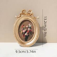 SUSUZUKU 1 إطار صورة كلاسيكي رجعي، إطار نقش خشبي مزيف قديم، إطار زخرفي للطاولة/الحائط، نقش زهري ذهبي، ديكور منزلي، إطار راتنجي لصور الزفاف، عرض مكتبي رجعي إبداعي، إطار صورة مربع صغير، مناسب للديكور المنزلي والغرفة وغرفة المعيشة والمكتب - متعدد الألوان - مشاهدة 11