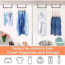 8pcs Sturdy Space-Saving Wardrobe Organizer And Storage Rack, Upgraded Layered Clothes Hanger, Magic Closet Organizer, Essential For College Dorm Girls - Multicolor - View 6