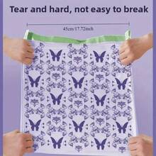 100pcs Tearless Drawstring Trash Bags, Economic Household Pack, Thick Portable Large Size Kitchen Plastic Bags With Lavender Fragrance, Lavender Scented Drawstring Garbage Bags, Large Thick Household, Portable Handle Kitchen & Dorm Mosquito Repellent Plastic Bags