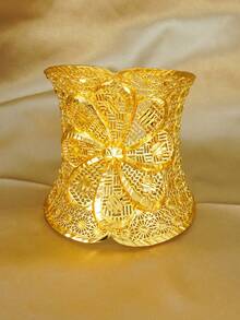 Afrikanische Manschetten-Armreifen mit Ringen als Hochzeitsbankett-Geschenke für Frauen, verstellbare Ringe, vergoldetes Armband, Luxus-Schmuckzubehör