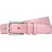 Multicolored Leather Waist Belt With Pin Buckle For Jeans - 粉紅色02 - 查看 2