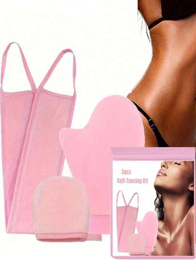 3 Packs Self Tanning Mitt Applicator Kit, Self Tan Glove, Face Tan Mitt, Back Lotion Applicator, Ultra Soft