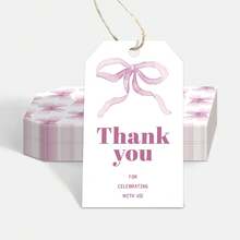 13pcs Elegant White Thank You Gift Tags - Express Gratitude And Appreciation, Party Favors | Chic Tag Design | Durable Gift Tags, Gift Wrapping Supplies, Perfect For Christmas