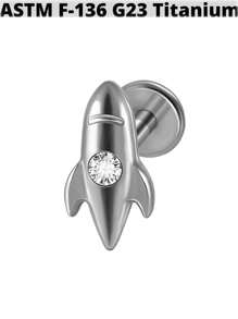 1PC G23 Titanium Zirconia Hexagram Lip Studs Internal Thread Zirconia Butterfly Ear Helix Tragus Cartilage Helix Earrings Body Piercing Jewelry