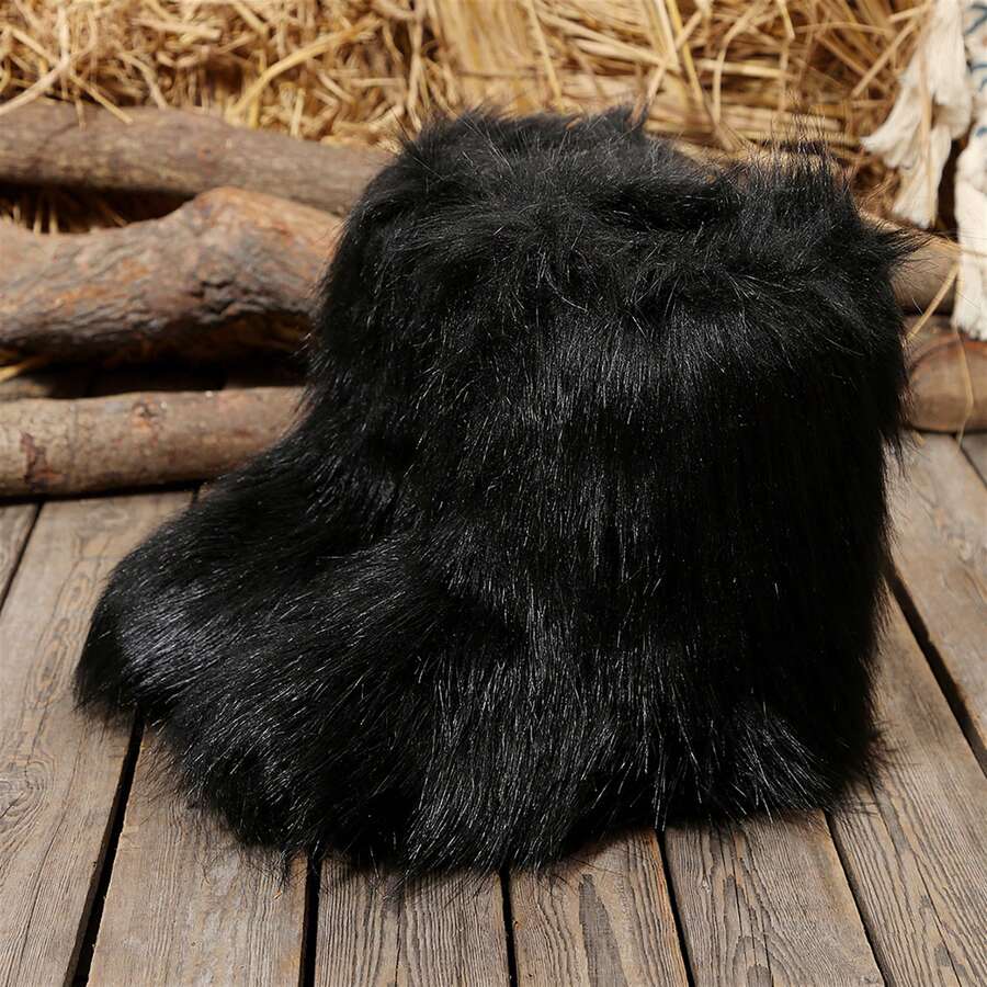 Women Boots Warm Over Knee Design Brown Winter Ready - Black - View 1