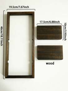 1件装木质悬浮置物架，乡村风格木质壁挂式收纳架，卧室厨房壁挂式木质展示架，卫生间上方壁挂式置物架，小型壁挂式农舍风格装饰