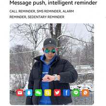 2025 Smart Watch Bluetooth Call Moisture-Proof Sports Counting Running Game Heart Rate Blood Pressure - 金色 - 查看 4