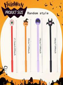 20 piezas/10 piezas/5 piezas Bolígrafos de gel con tema de Halloween, recarga de 0.5 mm, bolígrafo de gel con diseños de dibujos animados, una variedad de diseños lindos, adecuado para el hogar, la escuela, la fiesta de Halloween, regalos de Halloween, premios para estudiantes, herramientas de escritura, bolígrafos a base de agua, bolígrafos para firmar, papelería decorativa, regalos para fiestas, suministros de oficina, regalos divertidos para amigos