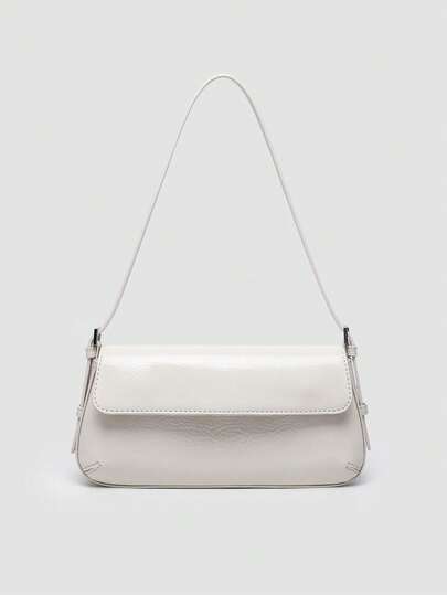 1 pieza Bolso de hombro de piel de PU minimalista de moda y de alta gama, adecuado para compras, salidas, fiestas, bolso elegante de mujer, bolso de mujer para ir al trabajo