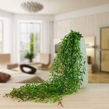 CZ 12pcs Artificial Vines Fake Greenery Garland Willow Leaves With Total 60 Stems Hanging For Wedding Party Backdrop Wall Decoration 8434 - màu xanh lá - Xem 7