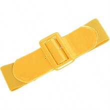 Women's Stretchy Belt 1950s 3 Inch Wide Elastic Belts - Màu vàng - Xem 9