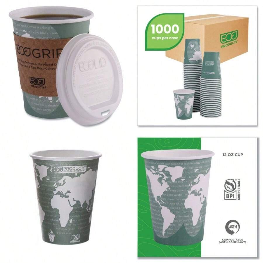 World Art Hot Beverage Cups 12 Oz Green Pack Of 600