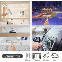 Peafowl Shower Squeegee Stainless Steel Bath Squeegee For Shower Glass Doors Bathroom Windows Kitchen Mirror And Car Glass With Hooks Holder Brushed Silver 6 Inch Newly Listed - 6寸+拉絲銀 - 查看 6