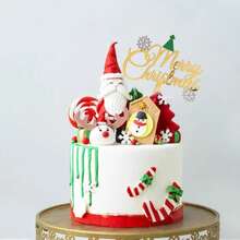 1pc/3pcs/6pcs Gold Merry Christmas Cake Toppers Acrylic Merry Christmas Cake Topper For New Year Cake Decorations Christmas Christmas Decorations Christmas Pajamas Christmas Gifts Christmas Decor