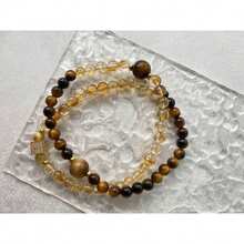 Crystal Crafts - Pulsera de doble círculo de citrino - Ver 6