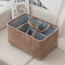 Multi-Functional Cute Handheld Storage Basket, Outdoor Tabletop Compartment Storage Bag, Simple Retro Style Indoor Creative Household Storage Basket - Multicolor - View 4