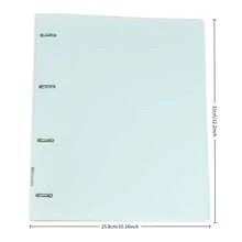 1pc Multicolor Muted Tones A4 D-Ring 4-Ring Binder File Folder, 11-Hole Suitable For Loose Leaf Binder - Multicolor - View 3