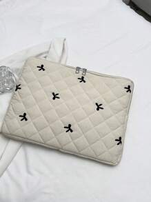 Multi-Size Laptop Bag With Bow, Laptop Sleeve Protective Case Fits 13 13.3 14 15 16 Inch Laptop, Notebook, Chromebook, Suitable For Women, Great Gift For Teachers, Backpack, College, Back To School, Classroom And Laptop Sleeve