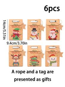 10pcs/20pcs/30pcs Christmas Birthday Gift Packaging Boxes, Candy Cookies Food Paper Boxes, New Creative Christmas Candy Apple Boxes, Gift Packaging Boxes, Holiday Gift Boxes, Small House Advent Calendar Boxes, Christmas Gift Candy Boxes Christmas Christmas Decorations Christmas Pajamas Christmas Gifts Christmas Decor