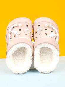 Kids' Warm Sandals, DIY Fashion Accessories, Outdoor Item, Comfortable & Durable Clogs, Suitable For Autumn/Winter Wear