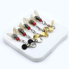 5 Stücke/Box Propeller Insekten Köder Biotechnische Fliegenfischerei Köder Fliegenhaken Weicher Köder für Lachs, Forelle, Barsch