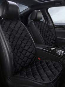 2 件毛绒方形靠背座垫，温暖厚实，防寒，舒适耐用，适用于汽车、轿车、SUV - 均碼 - 查看 3