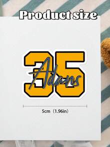 Customized Baseball/Softball Helmet/Bat Stickers, Personalized With Name And Number, Waterproof Vinyl Material, Suitable For Laptops, Phones, Gift Bags, Etc. Also Available: Customized Jersey Number Stickers, Cup Stickers, And Computer Stickers. - Multicolor - View 8