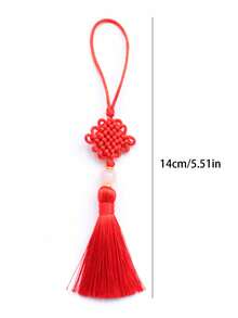1 Pc Of Retro Chinese Style Tassel Pendant Bag Decoration Accessory Wearing Jade Bead Tassel Multifunctional USB Bookmark Car Pendant Suitable For Daily Use Fall