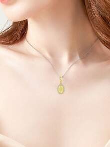 宗教系列镀银吊坠，圣母圆形锆石宗教系列，金色吊坠球，适合DIY手链，日常佩戴女士饰品 - 銀色 - 查看 5