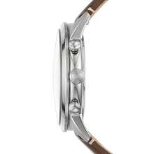 Fossil Townsman Chronograph Leather Men's Quartz Watch, White Dial, Simple And Atmospheric Classic Disc, Essential For Commuting, Preferred For Stylish Men, Business And Leisure Style, A Gift For Husband, Boyfriend, As A Birthday Gift, Anniversary Gift.FS5350