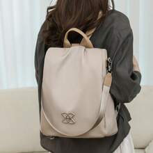 2025 New Arrivals Waterproof Oxford Cloth Waterproof Bag Lightweight Casual Bag Backpack Cute Bag College Backpack - 米色 - 查看 5