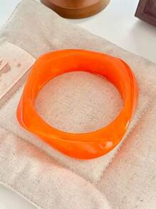 Brazalete de verano de acrílico de moda, de geometría cuadrada y colorida, de textura semi-transparente, adecuado para uso diario y de fiesta de las mujeres