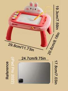 1pc Magnetic Drawing Board For Kids (Can Be Assembled As Small Table/Wall-Mounted/Stand Mode), Colorful Erasable Magnetic Drawing Pad Toy, Learning Sketch Board, Doodle Writing Board (Comes With 4 Geometric Stamps & 1 Pen), Great Gift For Easter/Halloween/Christmas/Birthday Party - Multicolor - View 10