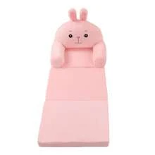 Actualizado 2 en 1 Sofá Plegable, Sofá Cute Cartoon Plegable Ancho Mango Suave Transpirable Silla para Leer Dormir 2 Capas 2 en 1 Sofá Convertible a Tumbona Sofá de Caricatura Plegable Sillas Perezoso Sofá Abrir Sofá Cama para Sala de Estar Dormitorio Con Cremallera - Rosa - Ver 9