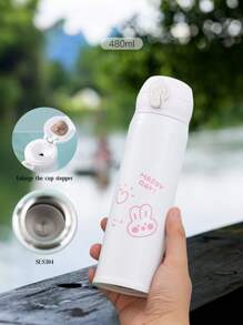 1 pieza, Taza de agua de acero inoxidable, portátil, botella de agua, aislamiento térmico y frío, regalo para hombres y mujeres para volver a la escuela