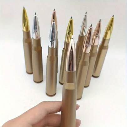 [3pcs Retro Ballpoint Pen] 3pcs, Creative Simulation Retro Bullet Shaped Ballpoint Pen Student Writing Stationery School Office Supplies Prize Black 1mm/0.039in