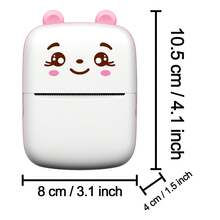 Taschenformat Mini-Drucker, tragbarer Bluetooth-Wireless-Smartdrucker, unterstützt Bild-, Notiz- und QR-Code-Druck, perfektes Geschenk für Feiertage, Weihnachten und Geburtstag für Kinder von 3-12 Jahren